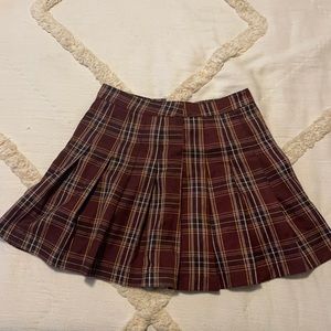 Plaid mini skirt